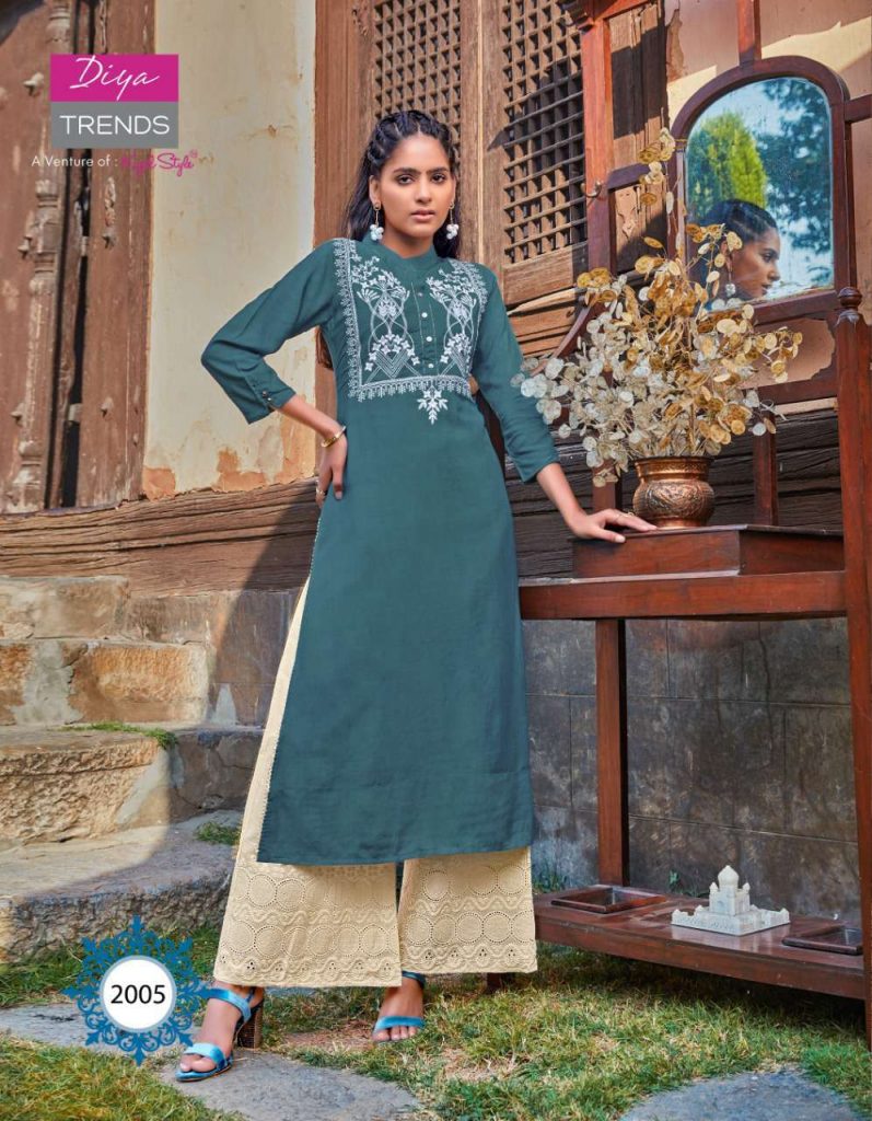 Diya Trends Florence Vol 2 by Kajal Style Kurti with Palazzo Skirt ...