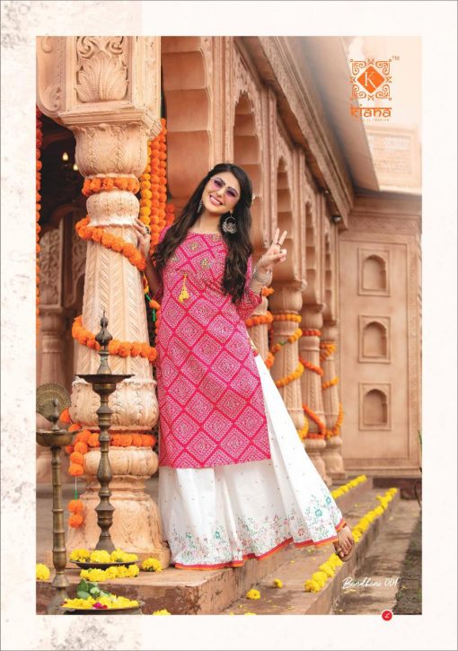 Kiana Bandhani Kurti with Palazzo Skirt Sharara Wholesale Catalog 8 Pcs 6 510x725 - Kiana Bandhani Kurti with Palazzo Skirt Sharara Wholesale Catalog 8 Pcs