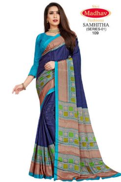 Madhav Fashion Samhitha Vol 1 Saree Sari Wholesale Catalog 9 Pcs