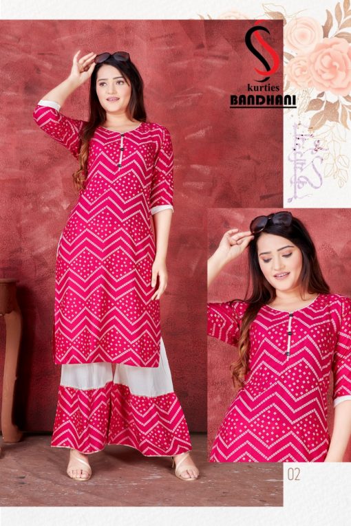 Bandhani Kurti with Sharara Wholesale Catalog 8 Pcs 7 510x765 - Bandhani Kurti with Sharara Wholesale Catalog 8 Pcs