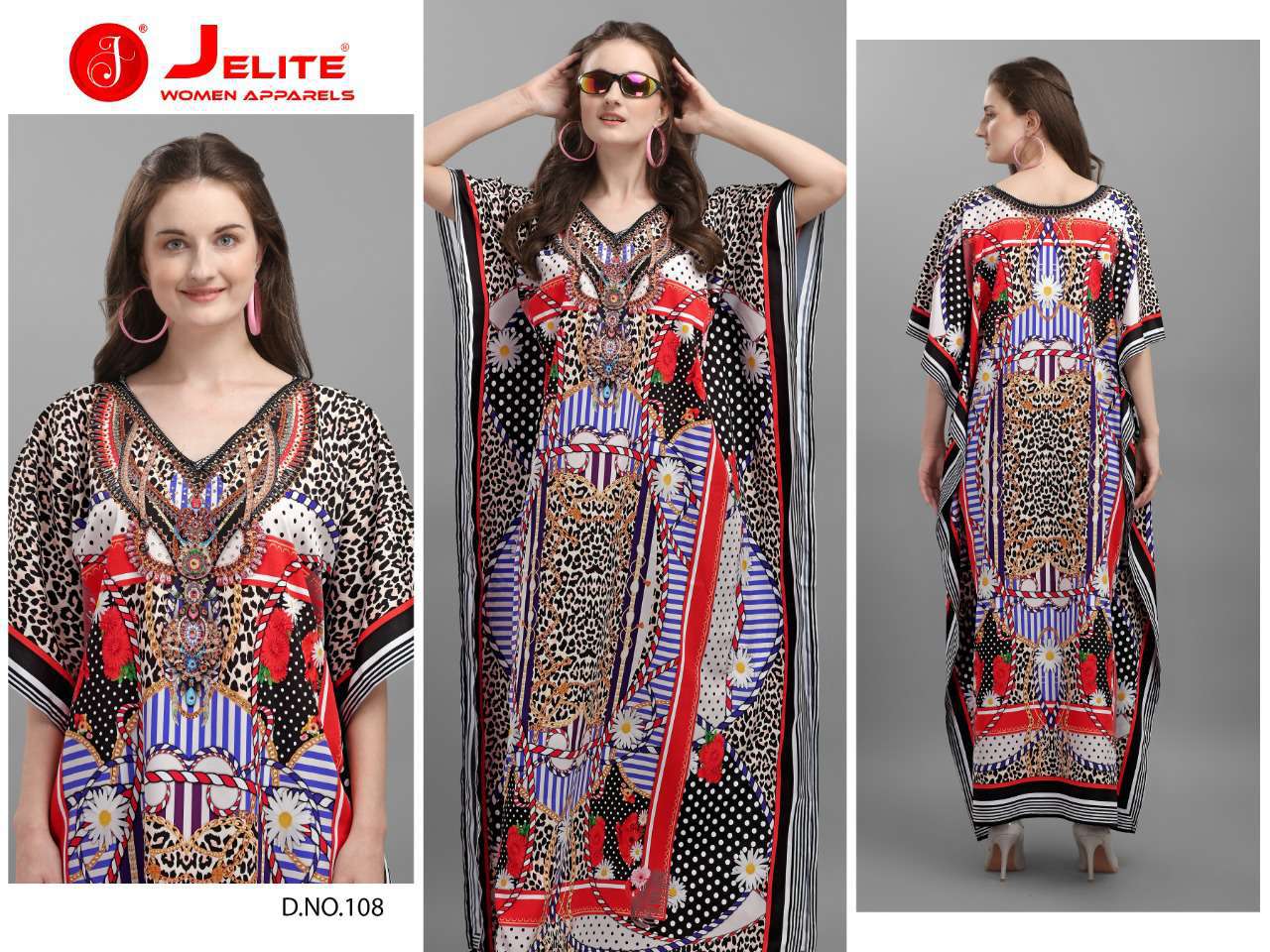 Jelite Afreen Kaftans Kurti Wholesale Catalog 8 Pcs - Suratfabric.com