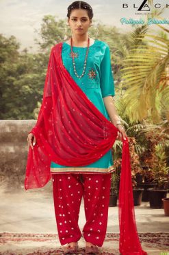 Z Black Patiyala Bhandani Readymade Salwar Suit Wholesale Catalog 6 Pcs