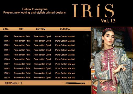 Iris Vol 13 Karachi Cotton Salwar Suit Wholesale Catalog 10 Pcs 25 510x361 - Iris Vol 13 Karachi Cotton Salwar Suit Wholesale Catalog 10 Pcs