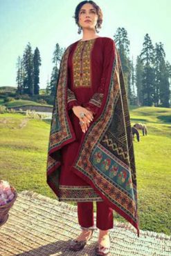 Mumtaz Arts Shahtoosh Pashmina Salwar Suit Wholesale Catalog 7 Pcs