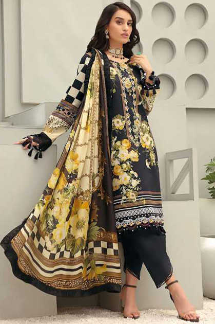 Deepsy Firdous Queen's Court Remix Cotton Chiffon Salwar Suit Catalog 8 Pcs  