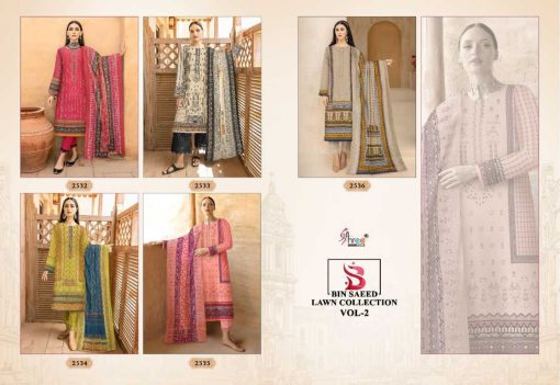 Shree Fabs Bin Saeed Lawn Collection Vol 2 Salwar Suit Catalog 5 Pcs 8 510x351 - Shree Fabs Bin Saeed Lawn Collection Vol 2 Salwar Suit Catalog 5 Pcs