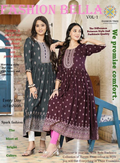 Passion Tree Fashion Bella Vol 1 Rayon Kurti Catalog 8 Pcs 1 510x692 - Passion Tree Fashion Bella Vol 1 Rayon Kurti Catalog 8 Pcs