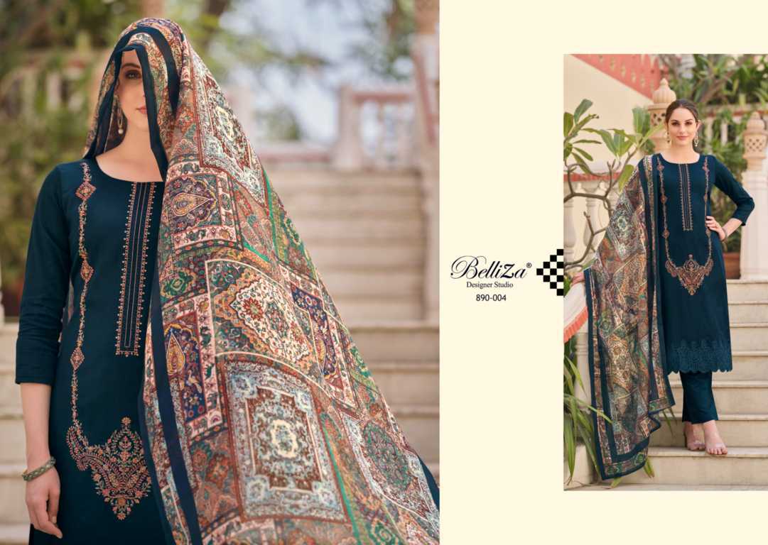 Diksha 4Colour Stitch Patiyala Cotton Designer Dress Material, this catalog  top fabric is cotton,