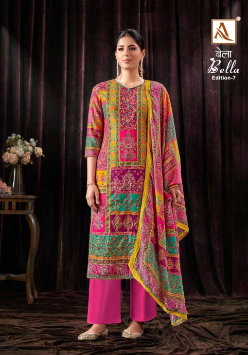 Alok Bella Vol 7 Muslin Salwar Suit Catalog 6 Pcs 2 510x728 - Alok Bella Vol 7 Muslin Salwar Suit Catalog 6 Pcs