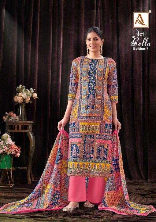 Alok Bella Vol 7 Muslin Salwar Suit Catalog 6 Pcs 6 510x728 - Alok Bella Vol 7 Muslin Salwar Suit Catalog 6 Pcs