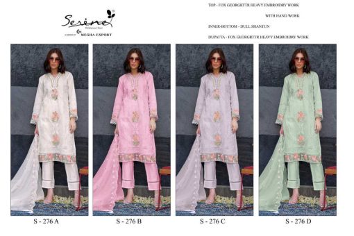 Serene S 276 A D Georgette Salwar Suit Catalog 4 Pcs 17 510x340 - Serene S 276 A-D Georgette Salwar Suit Catalog 4 Pcs