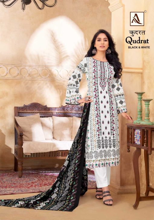 Alok Qudrat Black and White Cotton Salwar Suit Catalog 8 Pcs 2 510x728 - Alok Qudrat Black and White Cotton Salwar Suit Catalog 8 Pcs