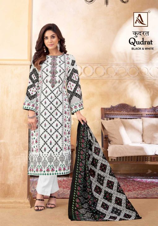 Alok Qudrat Black and White Cotton Salwar Suit Catalog 8 Pcs 8 510x728 - Alok Qudrat Black and White Cotton Salwar Suit Catalog 8 Pcs