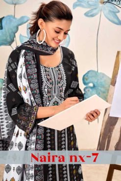 Levisha Naira NX Vol 7 Chiffon Cotton Salwar Suit Catalog 6 Pcs