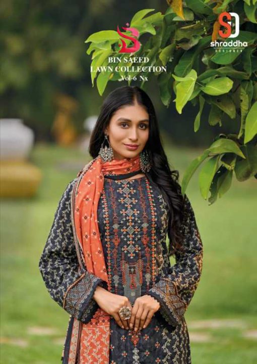 Shraddha Bin Saeed Lawn Collection Vol 6 NX Cotton Salwar Suit Catalog 4 Pcs 1 510x720 - Shraddha Bin Saeed Lawn Collection Vol 6 NX Cotton Salwar Suit Catalog 4 Pcs