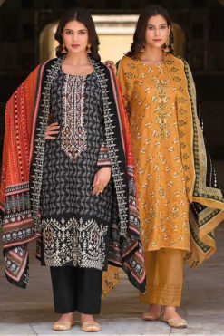 Shree Fabs Bin Saeed Lawn Collection Vol 13 Cotton Salwar Suit Catalog 6 Pcs 247x371 - Surat Fabrics