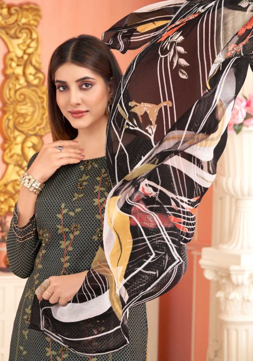 Alok Classic Black Viscose Salwar Suit Catalog 4 Pcs 2 510x728 - Alok Classic Black Viscose Salwar Suit Catalog 4 Pcs