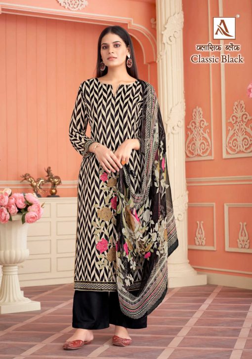 Alok Classic Black Viscose Salwar Suit Catalog 4 Pcs 3 510x728 - Alok Classic Black Viscose Salwar Suit Catalog 4 Pcs