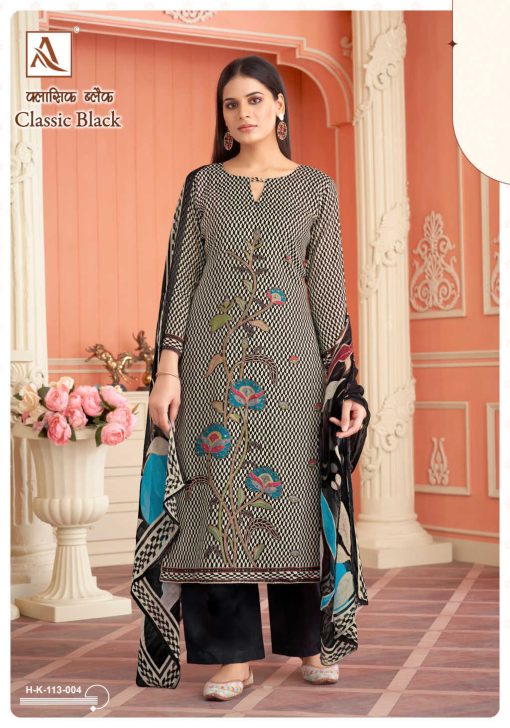 Alok Classic Black Viscose Salwar Suit Catalog 4 Pcs 5 510x728 - Alok Classic Black Viscose Salwar Suit Catalog 4 Pcs