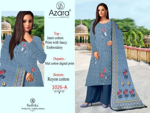 Azara DS 1026 A D Cotton Salwar Suit Catalog 4 Pcs 1 1 510x383 - Azara DS 1026 A-D Cotton Salwar Suit Catalog 4 Pcs