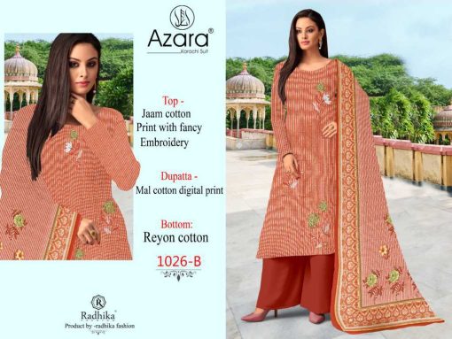 Azara DS 1026 A D Cotton Salwar Suit Catalog 4 Pcs 2 2 510x383 - Azara DS 1026 A-D Cotton Salwar Suit Catalog 4 Pcs