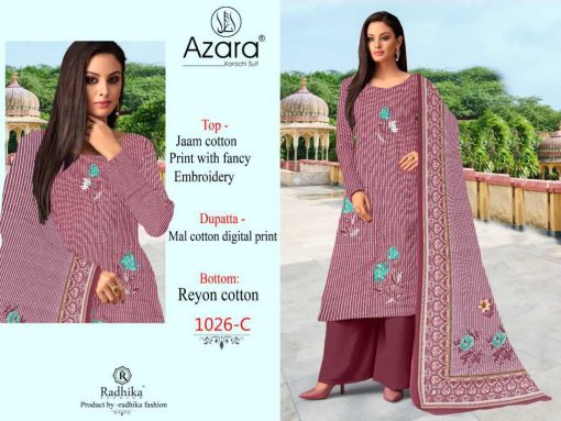 Azara DS 1026 A D Cotton Salwar Suit Catalog 4 Pcs 3 1 510x383 - Azara DS 1026 A-D Cotton Salwar Suit Catalog 4 Pcs