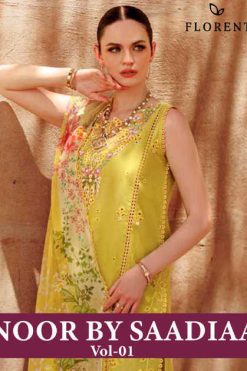 Florent Noor by Saadiaa Vol 1 Cotton Salwar Suit Catalog 3 Pcs