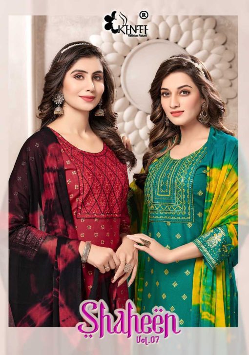 Kinti Shaheen Vol 7 Kurti with Dupatta Sharara Rayon Catalog 6 Pcs 1 510x728 - Kinti Shaheen Vol 7 Kurti with Dupatta Sharara Rayon Catalog 6 Pcs