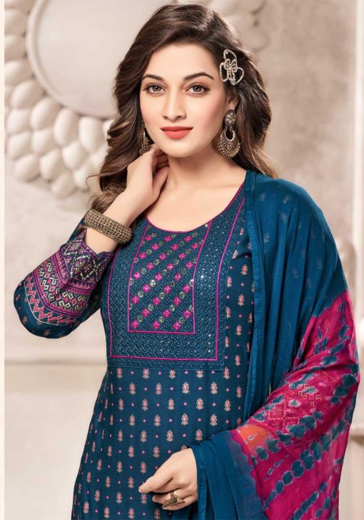 Kinti Shaheen Vol 7 Kurti with Dupatta Sharara Rayon Catalog 6 Pcs 6 510x728 - Kinti Shaheen Vol 7 Kurti with Dupatta Sharara Rayon Catalog 6 Pcs