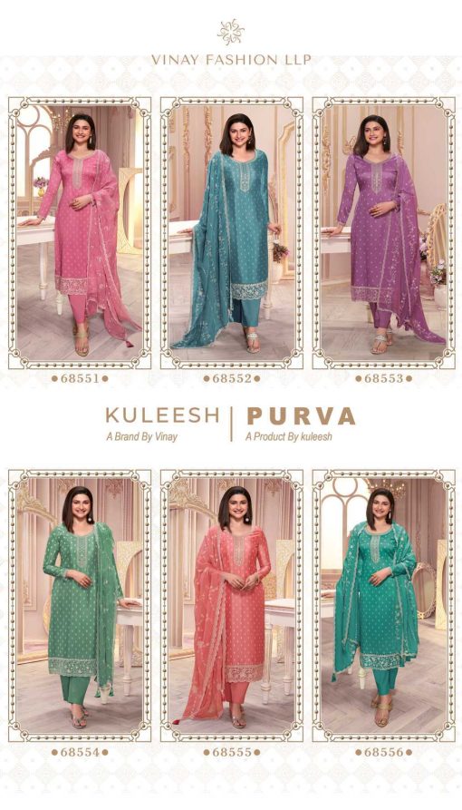 Kuleesh Purva by Vinay Georgette Salwar Suit Catalog 6 Pcs 15 510x893 - Kuleesh Purva by Vinay Georgette Salwar Suit Catalog 6 Pcs