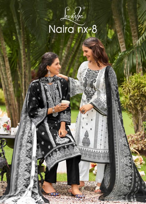 Levisha Naira NX Vol 8 Black and White Cotton Salwar Suit Catalog 8 Pcs 1 510x714 - Levisha Naira NX Vol 8 Black and White Cotton Salwar Suit Catalog 8 Pcs