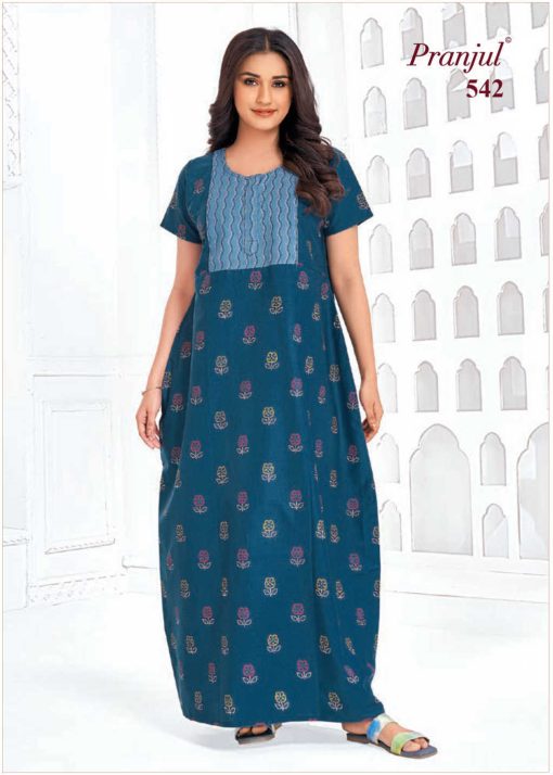 Pranjul Pragati Vol 10 C Nighty Wholesale Catalog 10 Pcs XL 7 510x714 - Pranjul Pragati Vol 10 C Nighty Wholesale Catalog 10 Pcs XL