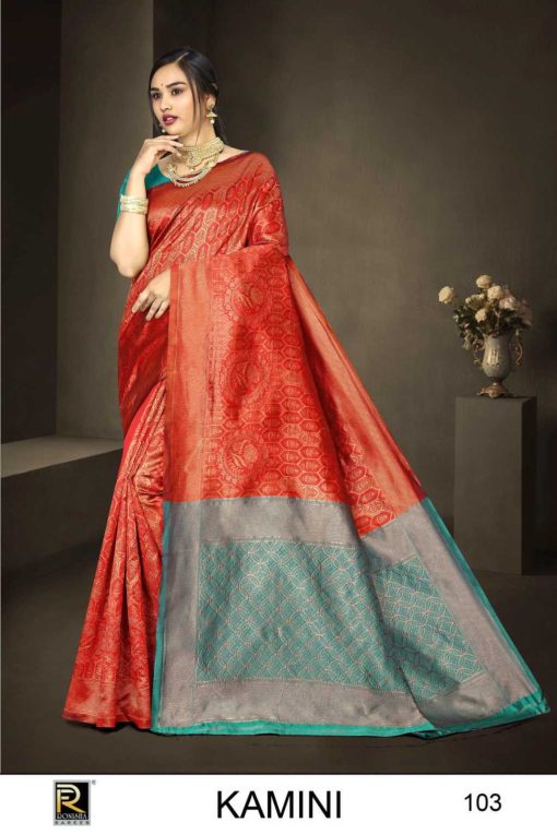 Ranjna Kamini Banarasi Silk Saree Sari Catalog 6 Pcs 3 510x765 - Ranjna Kamini Banarasi Silk Saree Sari Catalog 6 Pcs