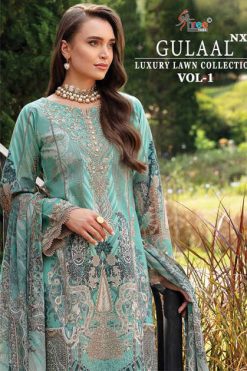 Shree Fabs Gulaal Luxury Lawn Collection Vol 1 NX Chiffon Cotton Salwar Suit Catalog 3 Pcs