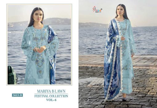 Shree Fabs Mariya B Lawn Festival Collection Vol 6 DN 3615 Chiffon Cotton Salwar Suit Catalog 4 Pcs 2 510x351 - Shree Fabs Mariya B Lawn Festival Collection Vol 6 DN 3615 Chiffon Cotton Salwar Suit Catalog 4 Pcs