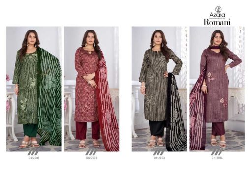 Azara Romani Cotton Salwar Suit Catalog 4 Pcs 5 510x362 - Azara Romani Cotton Salwar Suit Catalog 4 Pcs