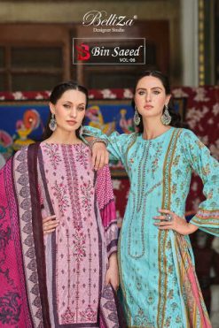 Belliza Bin Saeed Vol 6 Cotton Salwar Suit Catalog 8 Pcs