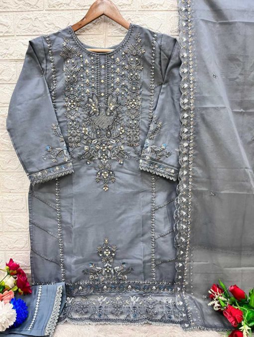 Bilqis B 71 A D Organza Readymade Salwar Suit Catalog 4 Pcs 2 510x675 - Bilqis B 71 A-D Organza Readymade Salwar Suit Catalog 4 Pcs