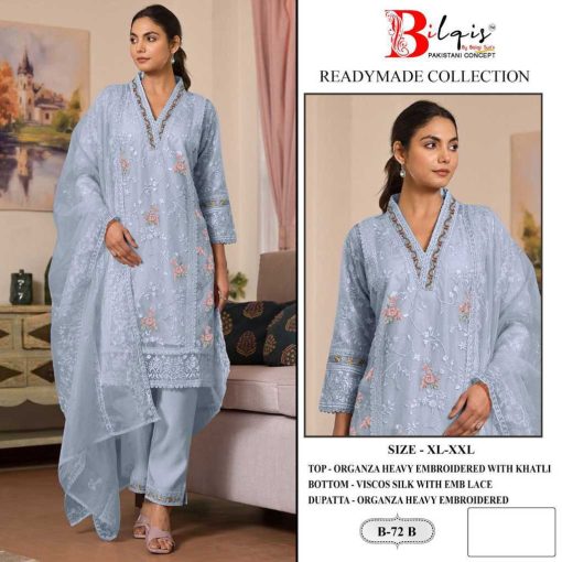 Bilqis B 72 A D Organza Readymade Salwar Suit Catalog 4 Pcs 2 510x510 - Bilqis B 72 A-D Organza Readymade Salwar Suit Catalog 4 Pcs