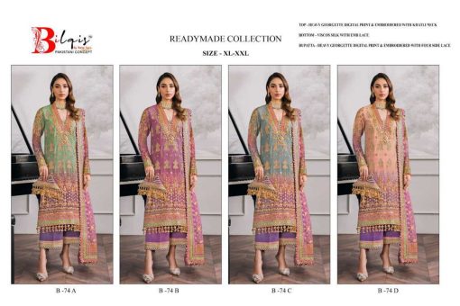 Bilqis B 74 A D Georgette Readymade Salwar Suit Catalog 4 Pcs 11 510x340 - Bilqis B 74 A-D Georgette Readymade Salwar Suit Catalog 4 Pcs