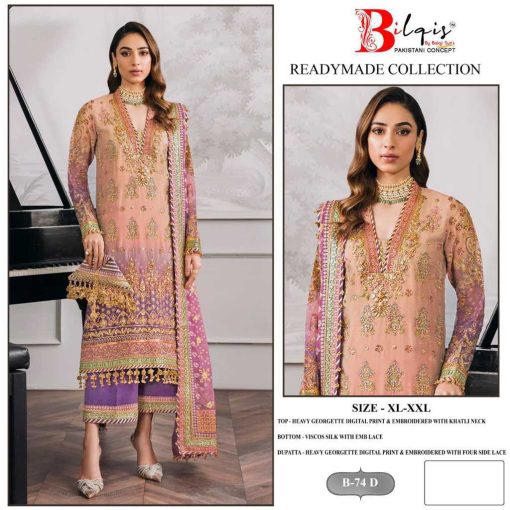 Bilqis B 74 A D Georgette Readymade Salwar Suit Catalog 4 Pcs 9 510x510 - Bilqis B 74 A-D Georgette Readymade Salwar Suit Catalog 4 Pcs