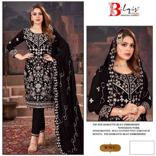 Bilqis B 76 A D Georgette Salwar Suit Catalog 4 Pcs 3 510x510 - Bilqis B 76 A-D Georgette Salwar Suit Catalog 4 Pcs