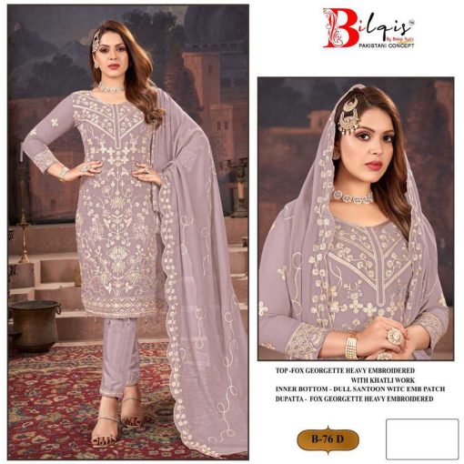 Bilqis B 76 A D Georgette Salwar Suit Catalog 4 Pcs 4 510x510 - Bilqis B 76 A-D Georgette Salwar Suit Catalog 4 Pcs