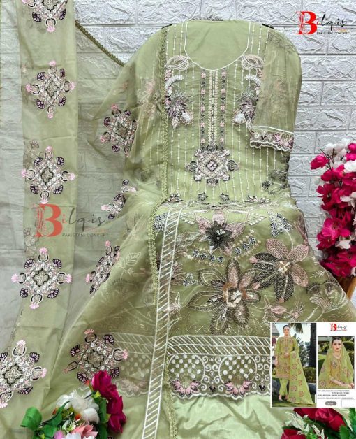 Bilqis B 79 A D Organza Salwar Suit Catalog 4 Pcs 6 510x628 - Bilqis B 79 A-D Organza Salwar Suit Catalog 4 Pcs