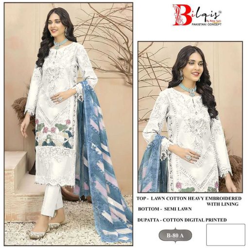 Bilqis B 80 A D Cotton Salwar Suit Catalog 4 Pcs 1 510x510 - Bilqis B 80 A-D Cotton Salwar Suit Catalog 4 Pcs