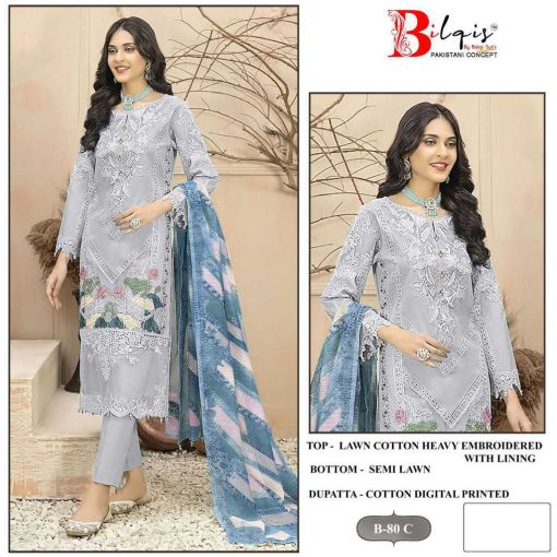 Bilqis B 80 A D Cotton Salwar Suit Catalog 4 Pcs 5 510x510 - Bilqis B 80 A-D Cotton Salwar Suit Catalog 4 Pcs