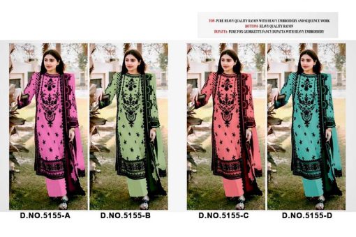 Florent DN 5155 A D Rayon Salwar Suit Catalog 4 Pcs 5 510x340 - Florent DN 5155 A-D Rayon Salwar Suit Catalog 4 Pcs