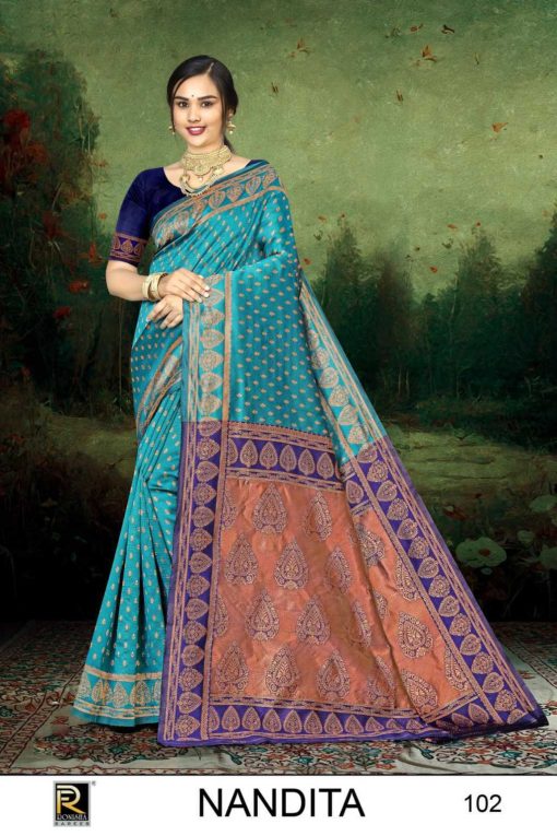 Ranjna Nandita Banarasi Silk Saree Sari Catalog 6 Pcs 2 510x765 - Ranjna Nandita Banarasi Silk Saree Sari Catalog 6 Pcs