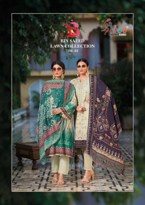 Shree Fabs Bin Saeed Lawn Collection Vol 14 Cotton Salwar Suit Catalog 7 Pcs 1 510x720 - Shree Fabs Bin Saeed Lawn Collection Vol 14 Cotton Salwar Suit Catalog 7 Pcs