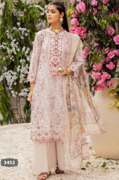 Shree Fabs Mariya B Chikankari Collection Vol 1 Chiffon Cotton Salwar Suit Catalog 6 Pcs